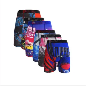 4Pcs Men Boxer Briefs, Breathable Printed Plus Size Underwear, Sexy Swimming Trunks, Ideal Men Gifts