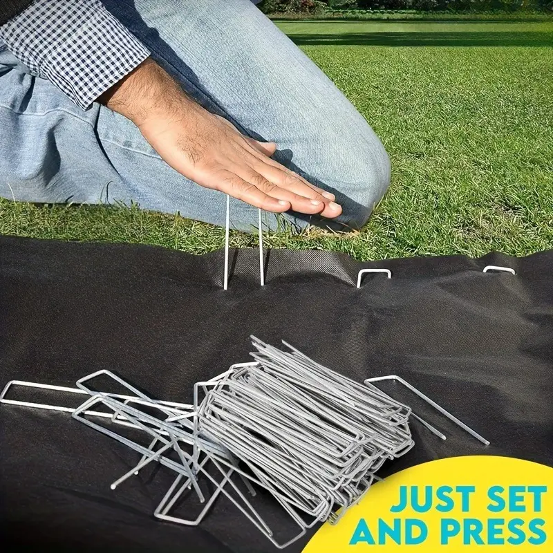 10 Pcs Garden Landscape Pin, U-shaped Lawn Fabric Landscape Pin for Safety Garden Flower Plants Supplies, Garden Balcony Planting Supplies, Planters & Container Accessories