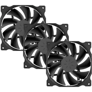 3-Pack Long Life Computer Case Fan 120mm Cooling Case Fan for Computer Cases Cooling,12BK3-3