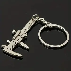 Mini Compact Caliper Keychain Ruler, Durable Zinc Alloy, 0-40mm Sliding Rule, Car Key Pendant, Fashion Accessory, Ideal Christmas Gift