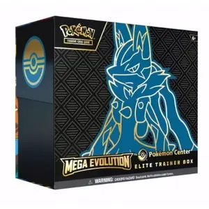 Pokémon Center Exclusive ETB: Mega Evolution Elite Trainer Box - Mega Lucario Collectible Trading Card Game Box for Epic Battles