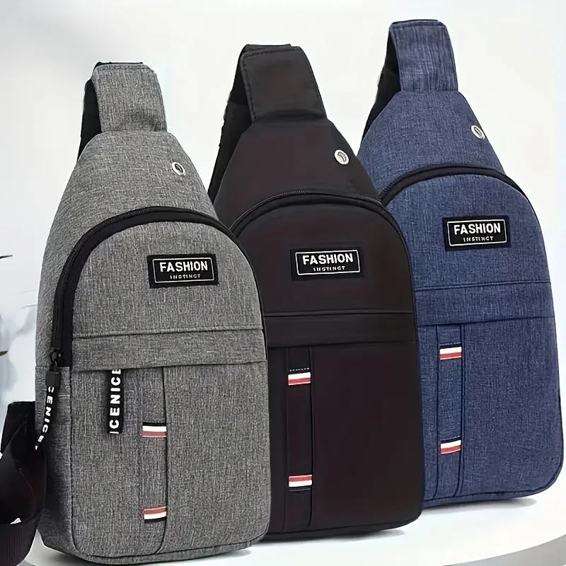 [Canvas Backpack] Black Canvas Men's Backpack |       Multi-Compartment, Adjustable Straps, Woven, Spiked Details, Daily Commute Style, Hand Washable, Uncharged, for Travel & Everyday Use