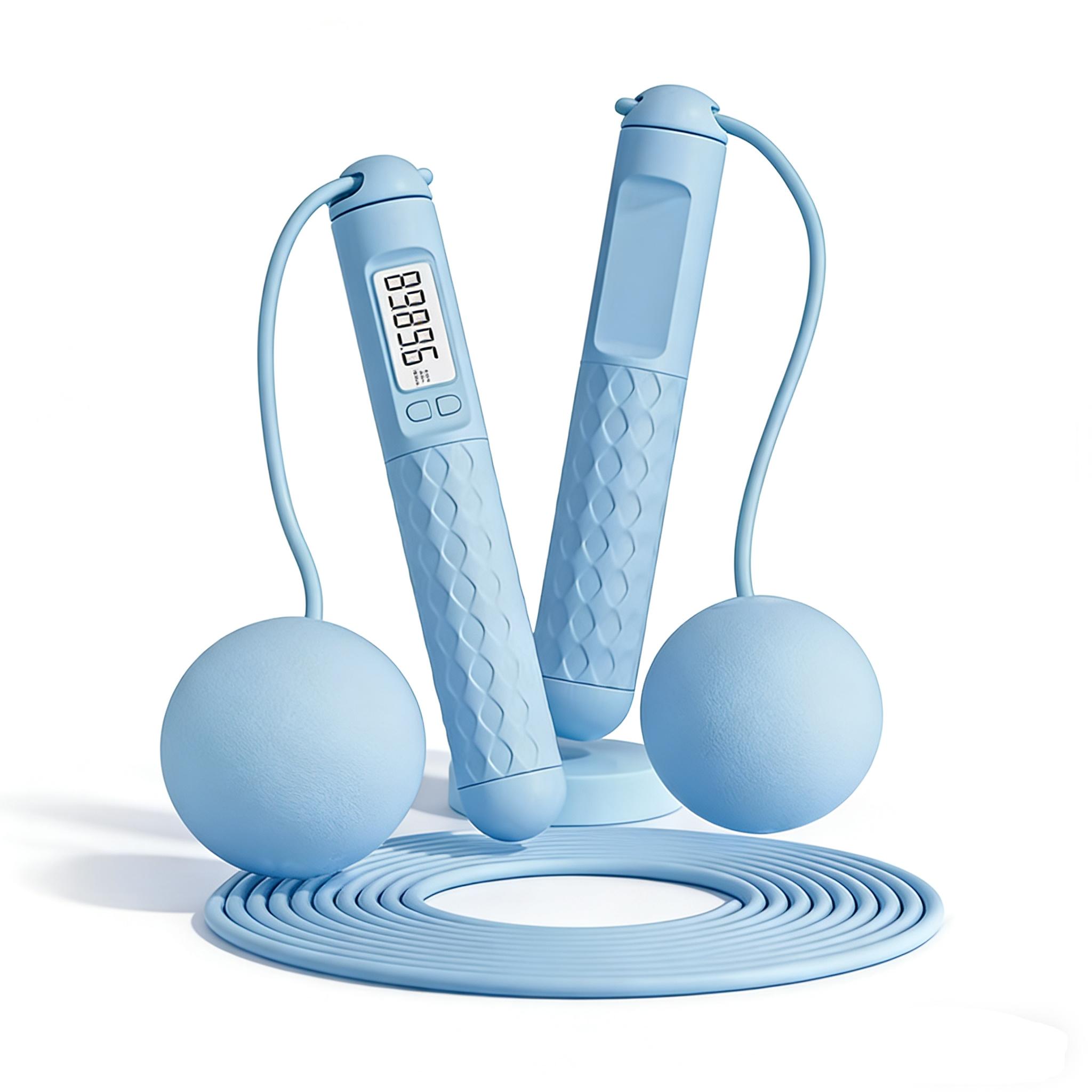 Skipping Ropes Adults Cordless Counter Jump Rope Cordless Ball Weighted Jump Rope with LCD Display
