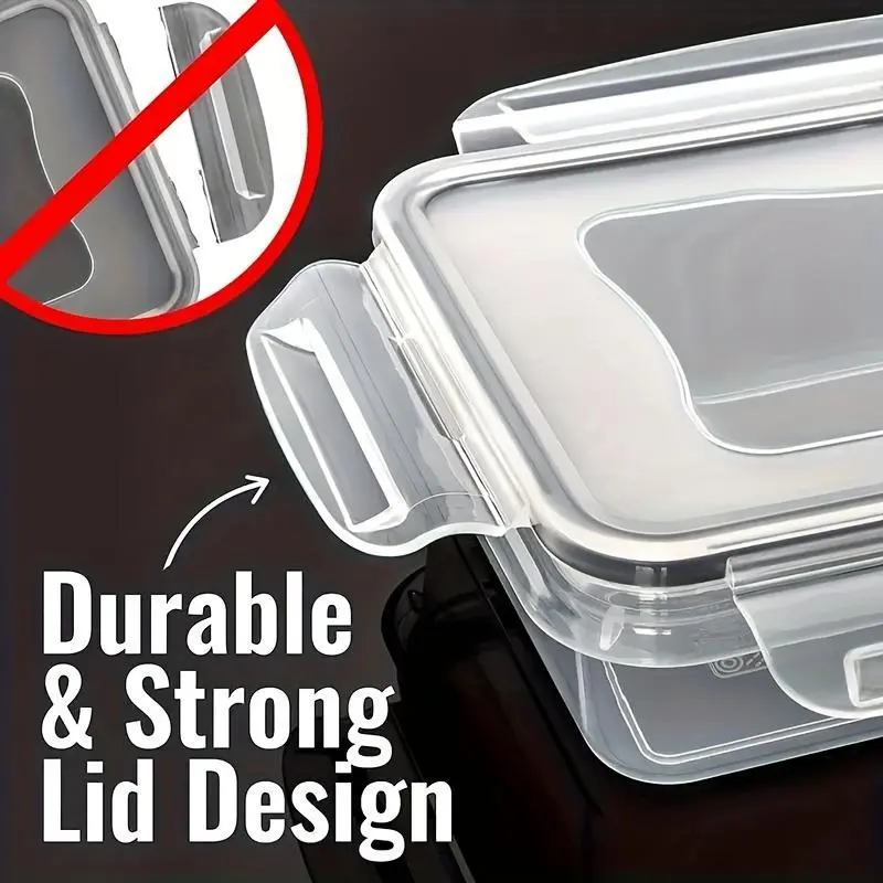 12/24pcs Transparent Kitchen Food Storage Container Set - Microwave Safe, Multipurpose Plastic Meal Prep Boxes with Flip-Top Lids + 24 Chalkboard Labels - Ideal for Vegetables, Fruits, Grains & More, Utensils Square 12/24pcs Transparent Kitchen Food Storage Container Set - Microwave Safe, Multipurpose Plastic Meal Prep Boxes with Flip-Top Lids + 24 Chalkboard Labels - Ideal for Vegetables, Fruits, Grains & More, Utensils Square