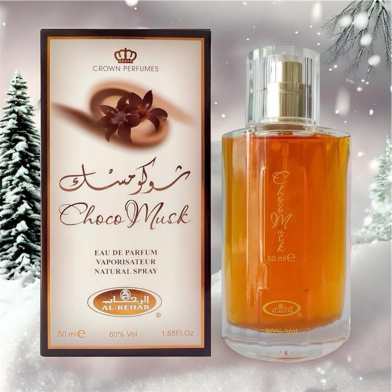 Choco Musk Eau de Parfum Spray 50 ml (1.7 OZ) By Al Rehab Amber Sandalwood Myrrh