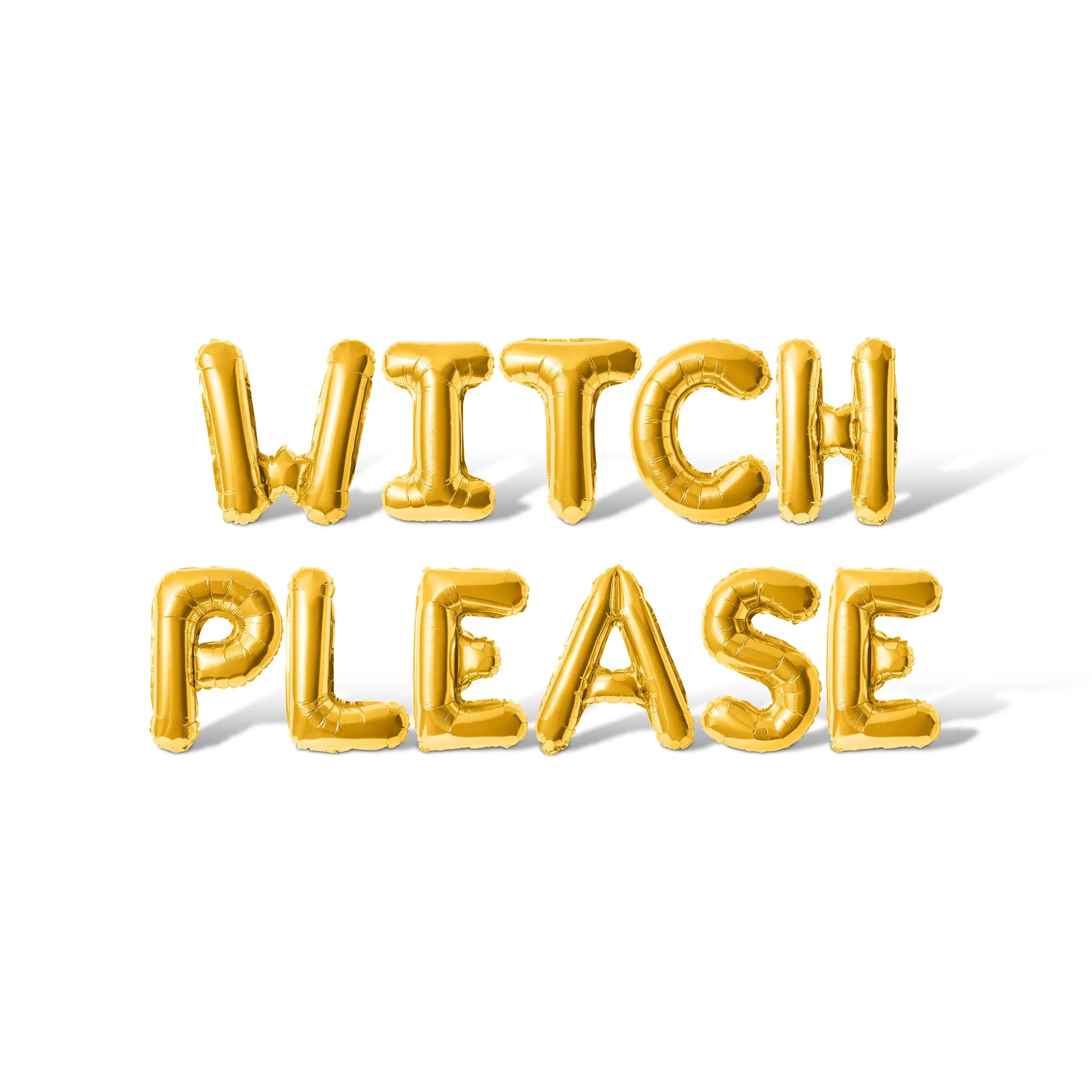 Letter Balloons - WITCH PLEASE 16" Inch Alphabet Letters Foil Mylar Balloon Halloween Party Banner