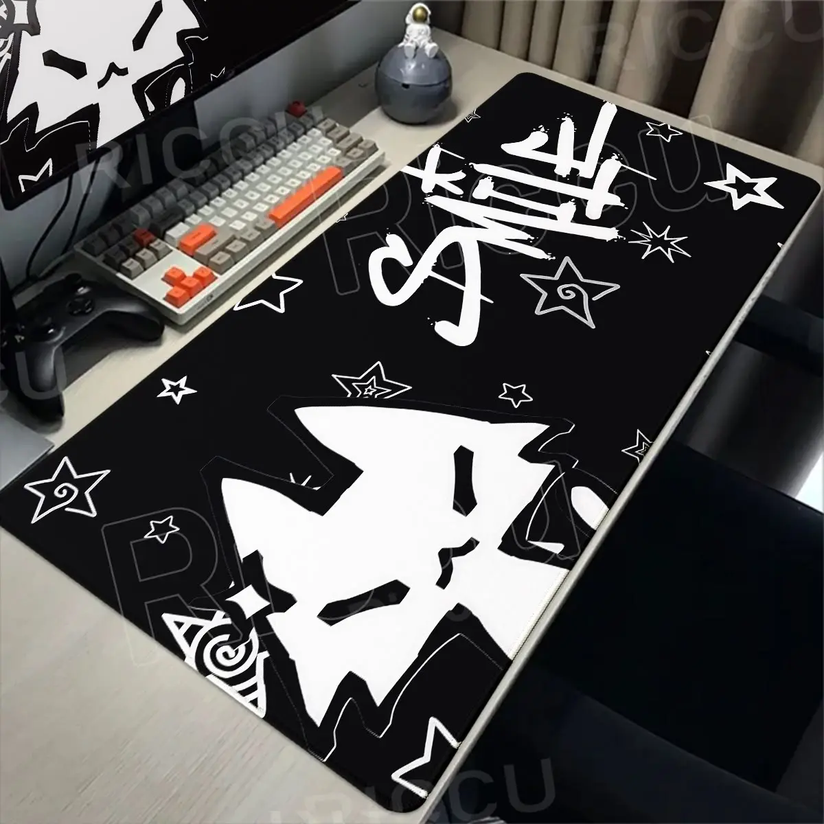 Simple Design Cute Goth Cat Mousepad Office Accessories Desk Mat Dark Punk Large Mouse Pad Pc Gaming