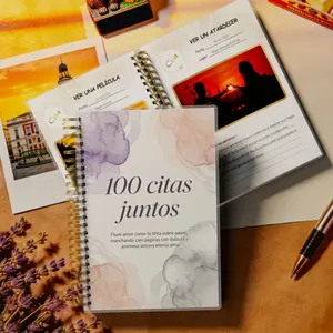 100 Dates to Share & Storybook - An A5 Spiral Guided Notebook for Couples to Record Their Experiences, with Photo Slots and Prompts for a Beautiful and Fun Keepsake (Spanish Version)