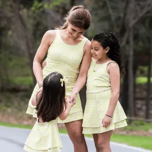 Ruffle Tennis Dress - Yellow Gingham