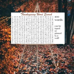 Giant Thanksgiving word search