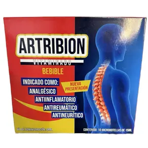 Artribion B12 Vitaminado Bebible - Analgesic Antinflammatory Antirheumatic Antineuritic - 10 Microbottles of 15ml