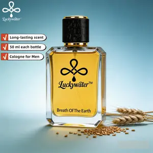 Spicy Wood Cologne for Men – Breath of the Earth by Luckywater | Long-Lasting Scent | 1.7 fl oz | klub man| amber note | modern daily fragrance eau deparfum| vanilla elegant Body Mist | club gent | alcohol-based perfume | natural spray premium gift