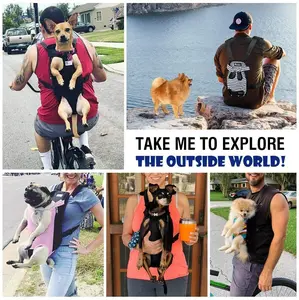 Pet Carrier Back Pack Puppy/Dog/Cat _ Adjustable and Breathable with comfort
