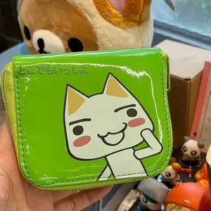 Cute Toro Cat Classic Coin Purse Short Wallet Cartoon Anime Card Bag Student Storage Bag Anime Peripheral Id Set Organizer
