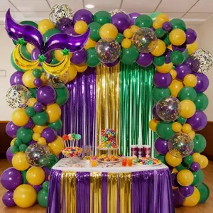 124pcs Carnival Balloon Arch Set, 24inch S, 18inch Moon Foil Balloons, Latex Balloons, Perfect for Party Decorations