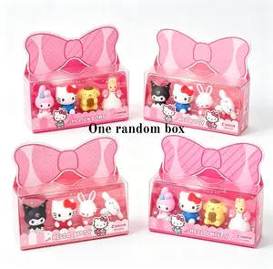 Sanrio Assorted Eraser Pack, Home Supplies with Decor-Enhancing Boxes for Desk Organization