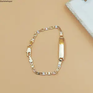 Custom Engravable Curved Bar Bracelet for Men & Women 3 Color Polished Blank ID Bar Handmade DIY Jewelry Minimalist Personalized Unisex Gift for Couples & Friends