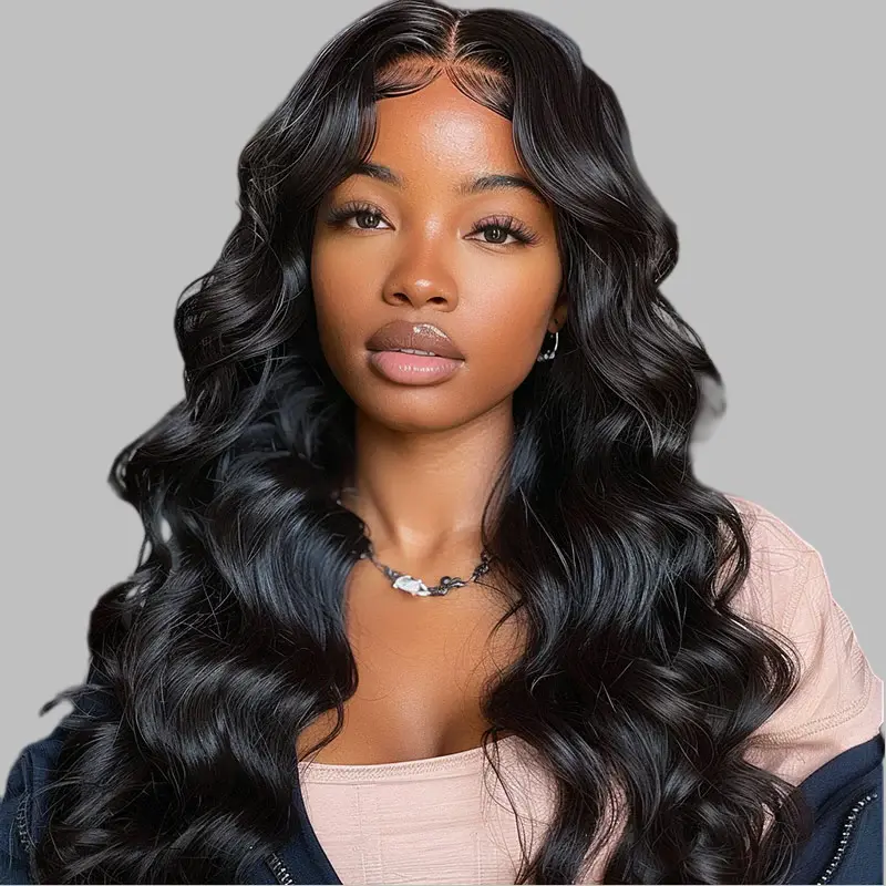 Onime 30 Inch Body Wave Human Hair Wig 13x4 Lace Front Pre  display picture 3
