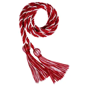 Red and White Two Color Graduation Honor Cord