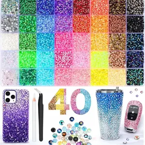 Gem DIY BedazzlingKit with Mixed Resin Rhinestones & Tweezers,Pick up Penand Gifted Tools for DIY Crafts Apparel Nail Art Supplies bedazzled kit