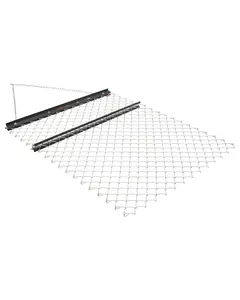 【Summervibes】VEVOR Drag Harrow, 4 x 5 ft Chain Harrow - Made from Q235 Steel, UTV Tractor Attachments for Landscape Leveling or Sod Prepping, Durable Harrow Rake for Gravel Driveway, Farm Field Garden Black