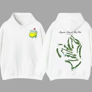 Augusta National Golf Course Map Hoodie & T-Shirt, Sweatshirt, Unisex Cotton Graphic Tee, Vintage Comfortable, Breathable Sports Top – Masters Tournament Gift for Men & Women 7DB