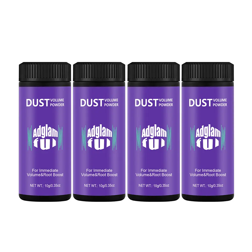 Adglamful Dust Volume Powder 4-Pack (10g Each) – Instant Root Boost, Oil Control Hair Texture Powder, Texturizing Powder, Lightweight Matte Finish, No Residue, Travel-Friendly Hair Volumizer for Men & Women