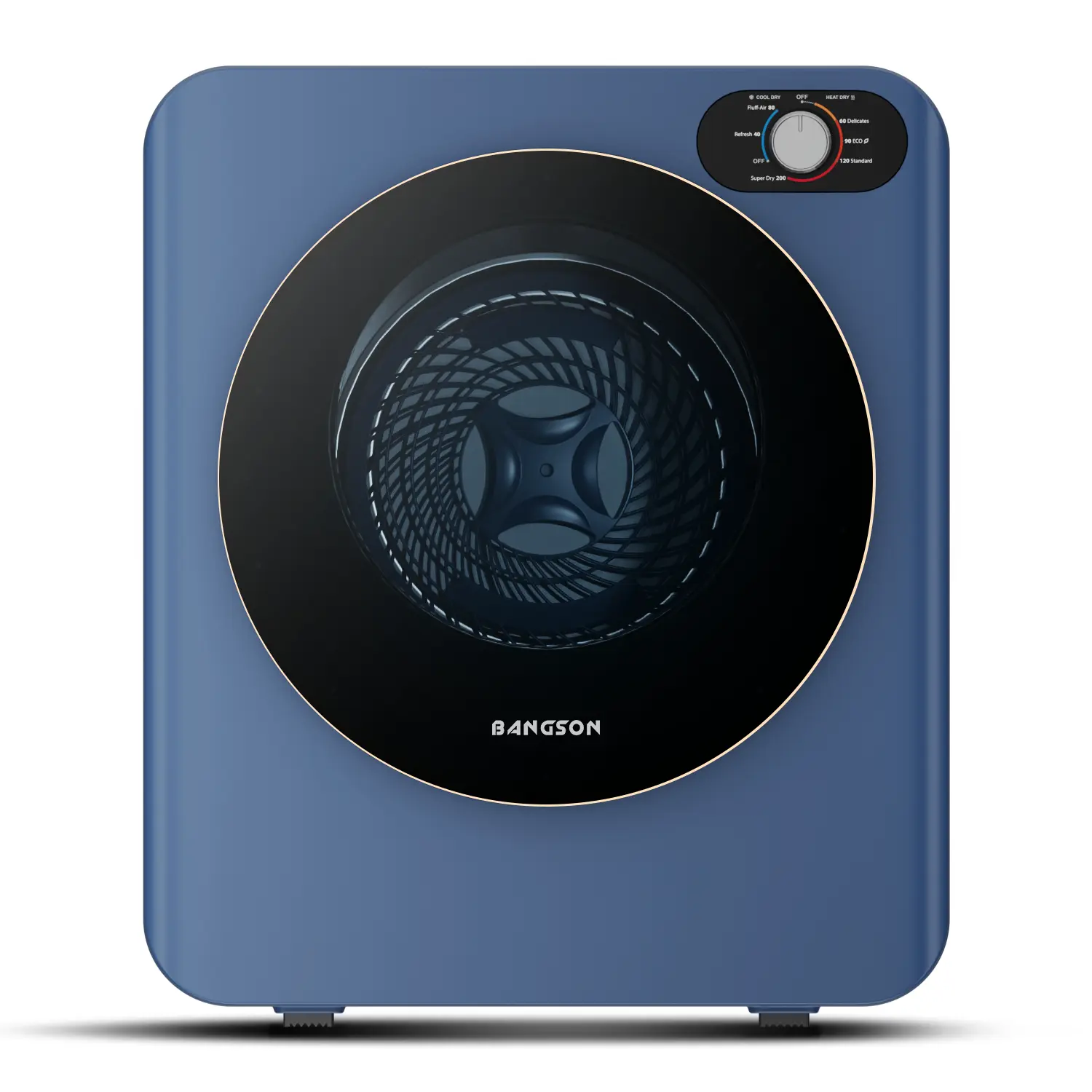 BANGSON Portable Clothes Dryer, 1.5 Cu.Ft. Portable Dryer with 2-in-1 Heat & Air Dry Modes, 120V Vented Electric Dryer, Exhaust Hose & Stainless Steel Drum Included, for Apartment, Dorm & RV, Blue tiktokshopbacktoschool