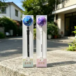 2-Pack Dreamy Starry Planet Rotating Pens, High-End Stationery, Smooth Writing Tip, Ideal for Daily Use, Stress Relief, Collectible, Ballpoint Pen