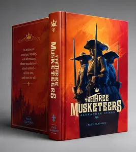 The 3 Musketeers Illustrated Special Hardcover Edition Book - Alexandre Dumas' Swashbuckling Historical Fiction Classic Novels, Highlighting Courage and Duty