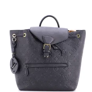 Pre-owned Louis Vuitton Leather Backpacks Montsouris NM Backpack Monogram Empreinte PM by Rebag