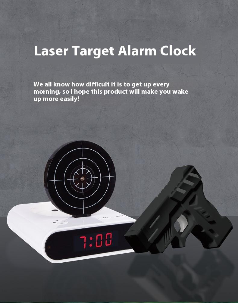 Battery Model Creative Novelty Shooting Toy Lazy Wake Up Alarm Clock