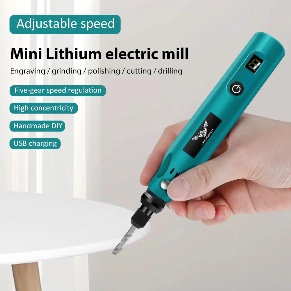 JENABOM Mini Cordless Rotary Tool, USB Charging, 5-Speed Rotary Tool Kit, Multi-Purpose 3.6V Power Rotary Tool for Sanding, Polishing, Drilling, Etching