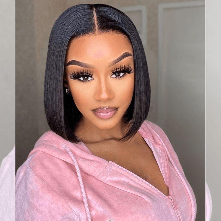 【Flashsale】ISEE Wear Go Straight Short Bob Wig 6*4 Glueless Pre-plucked Hairline Pre-cut Lace Wig Beginner Friendly Gift for Girlfriend/Wife/Family Springtok#iseehairbeauty