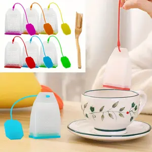 6 Pack Silicone Tea Infuser, Reusable Tea Bags Tea Strainer Filter Tea Steeper Tea Diffuser Tea Holder for Loose Leaf Tea with Spoon