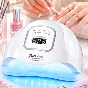 Professional UV Nail Lamp for Gel Nails, Fast Drying LED Nail Light with Timer Sensor for Salon & Home UV LED Nail Lamp