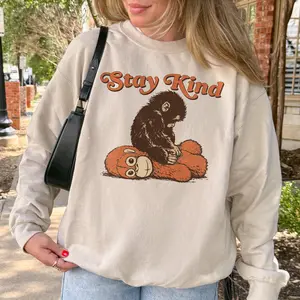 Baby Monkey Punch Graphic Sweatshirt, Punch Baby Monkey Sweatshirts for Men & Women