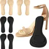 Women's 4-Pair 3/4 Length Thin Foam High Heel Inserts - Mesh Design, Heel & Ball Cushion, Foot Cushioning, Anti-Slip, Shock Absorption, EU 35-40, Black+Beige Insoles & Liners for All Seasons Pumps