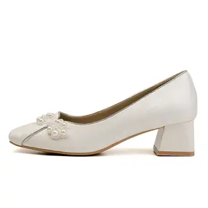 Bdhjydb Women'S High-Heeled Shoes, Chunky Heel Wedding Shoes, Versatile Single Shoes, Women Shoes