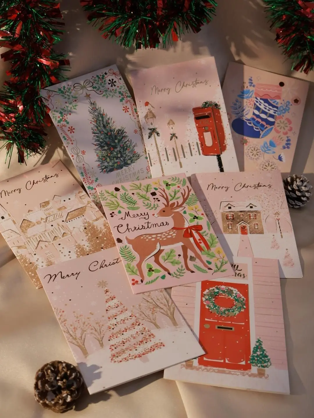 High-End 3D Christmas Cards – Handcrafted Look, Premium Paper, Holiday Bundle of 8