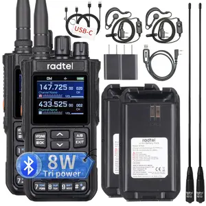 Radtel RT-900 8W Multi-Band Ham Radio Handheld Walkie Talkie with Noise Reduction, 256 Channels VHF/UHF Two-Way Radio, NOAA, 2200mAh Battery, Frequency Seek, Aviation, App-Programming