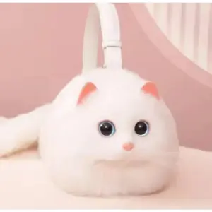 Handmade Plush Cat Bag Messenger Bag