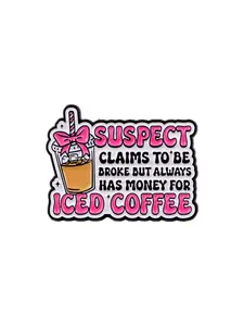 Coffee & Quote Enamel Brooch Pin Badge, Zinc Alloy Cartoon Design, Durable Metal Pins, Unisex Fashion Jewelry Accessory, Casual Style, All Seasons Wear