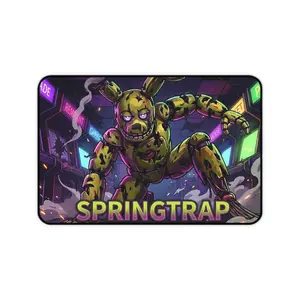 FNAF Springtrap Anime Style Desk Mat - Five Nights at Freddy's Mousepad - William Afton Gaming Decor - XL Desk Mat - Gift for FNAF Fans