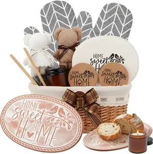 Bread Warmer Basket with Stone Terracotta Warming Stone And Wicker Serving Basket with Lid Sourdough Tortilla Warmer Gift Set for,, Mom 11.81" x 8.66"