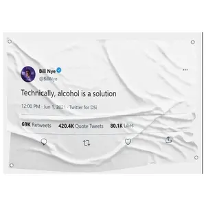 Bill Banner Flag Technically,Alcohol is A Solution Flag 3x5ft