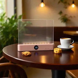 Rechargeable LED Book Light: Clear Flat Panel  , Dimmable & Timer, Ideal Page Lamp for Night Reading, Funny Gift for Readers, Kids, Women, Men (Pink)