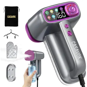Travel Steamer for Clothes,Handheld Steamer for Clothes,2 in 1 steamer and iron,160ml Large Water Tank Portable Steamer for Clothes,6 Steam Mode&Dual-Layer Heated Steam Plate,120V for Home,Office