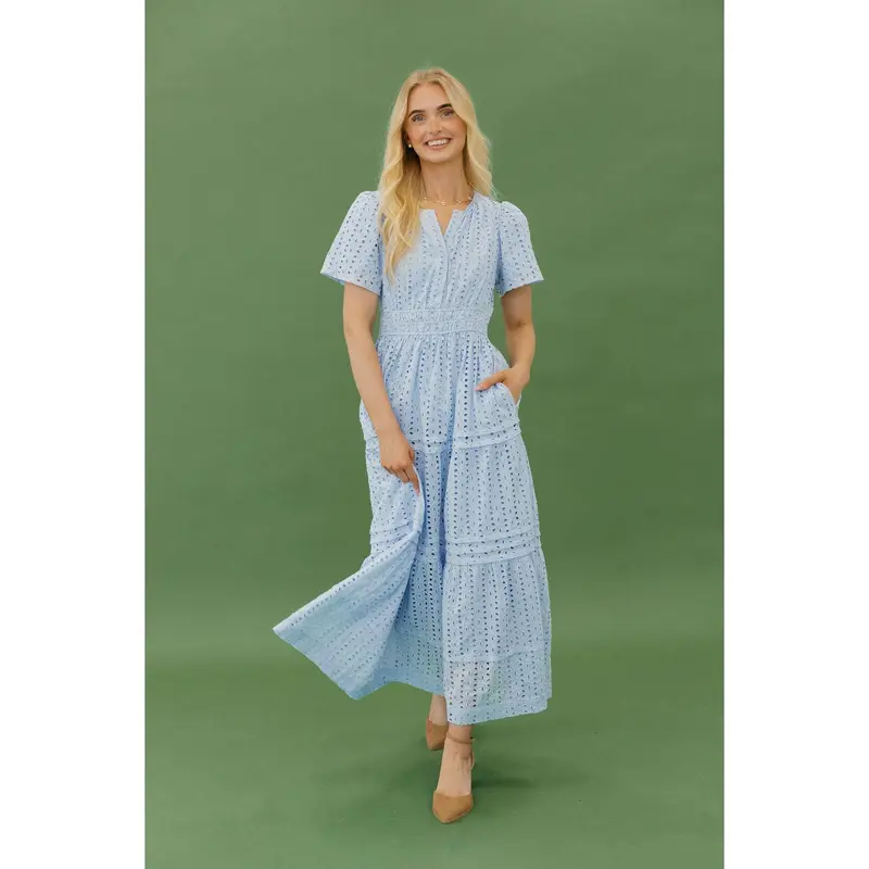 blue and white striped dress Mare Dress Blue – MKTP main image 0