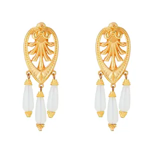 Vintage "Blue Jelly" Gripoix Glass Shoulder-Grazer Earrings MJT000266